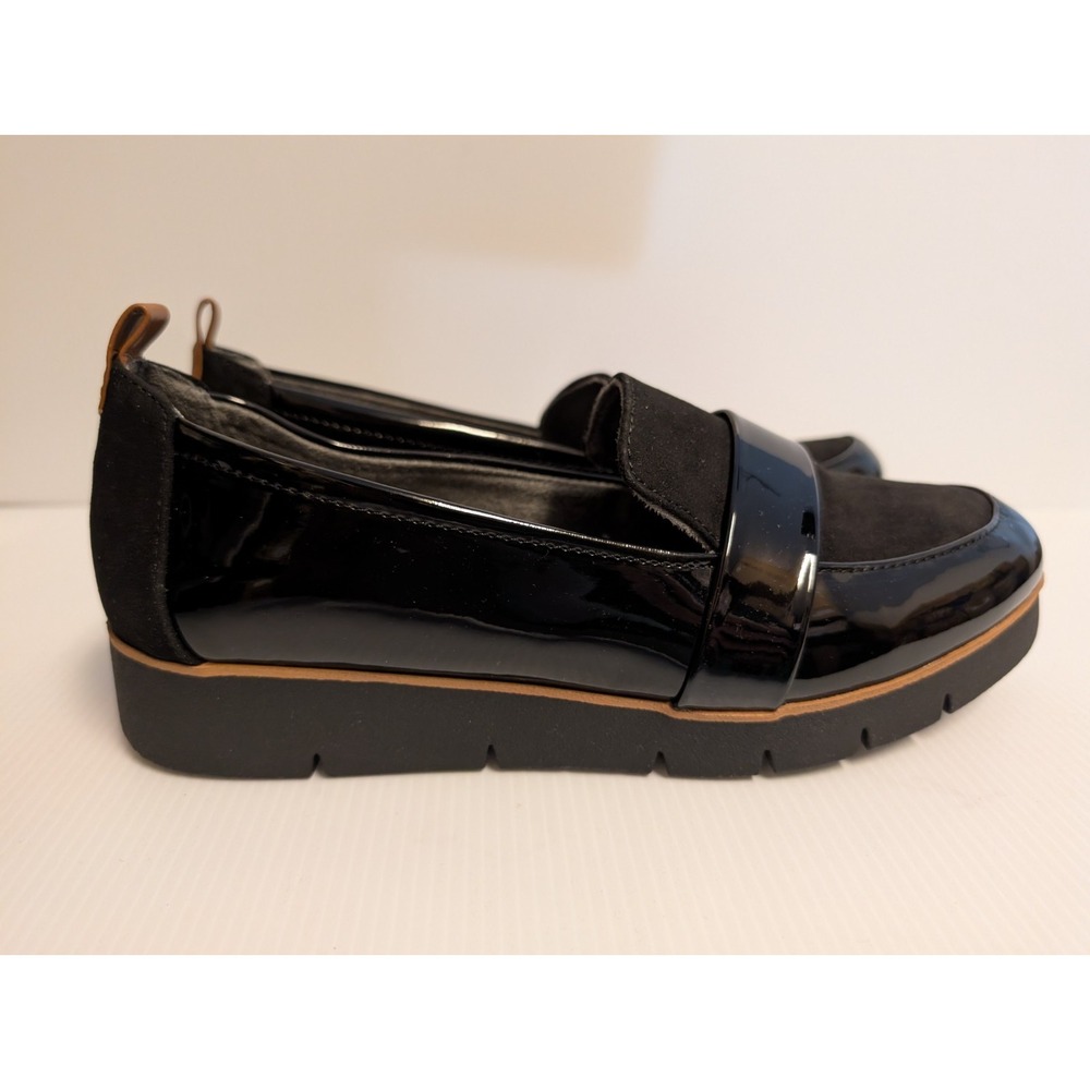 Dr. Scholls Women Shoes 8.5‎ M Webster Loafer Patent Leather Lug Sole Platform